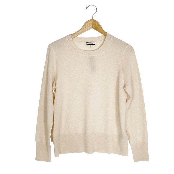 J. Crew Sweaters - J. CREW Cashmere Classic Fit Crewneck Sweater In Heather Natural Size Small